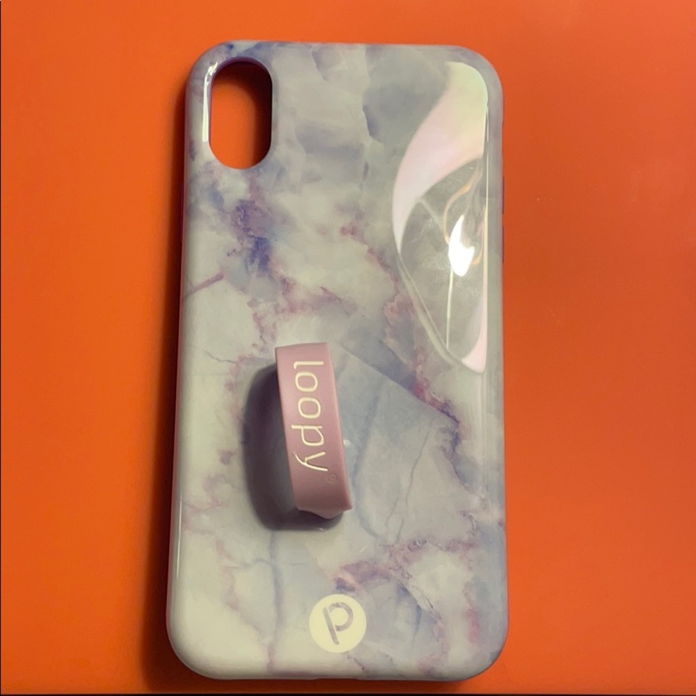 Brand new iPhone XR purple marble loopy case